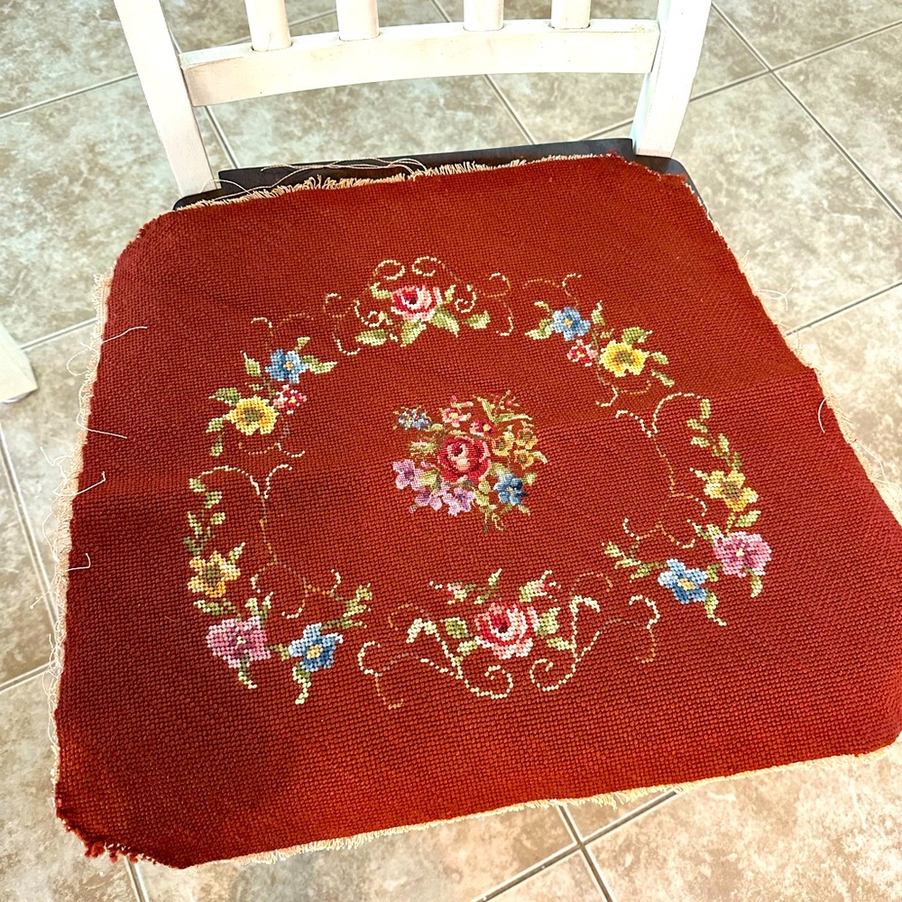 Needle Point/Petit Point. In Excellent Antique Condition.